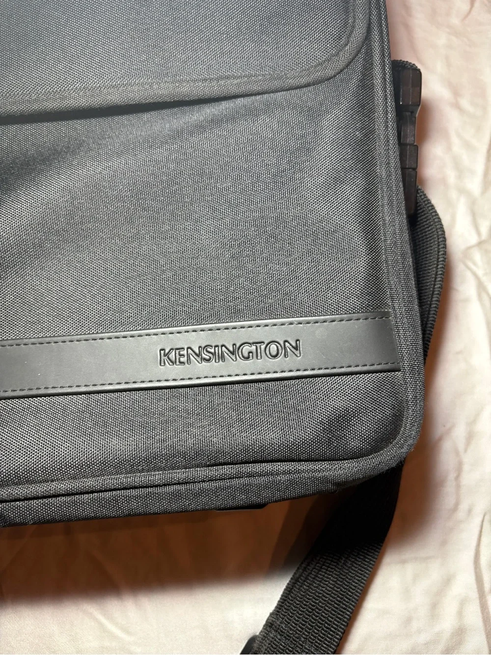 Kensington Black Laptop Briefcase with Adjustable Shoulder Strap